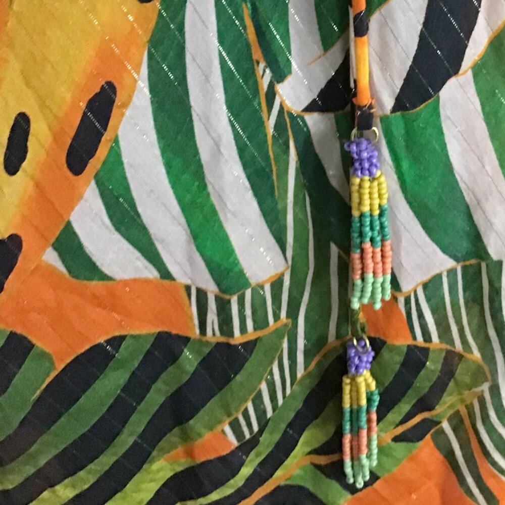 Farm Rio Striped Bananas Cover-Up Dress - Picture 6 of 14
